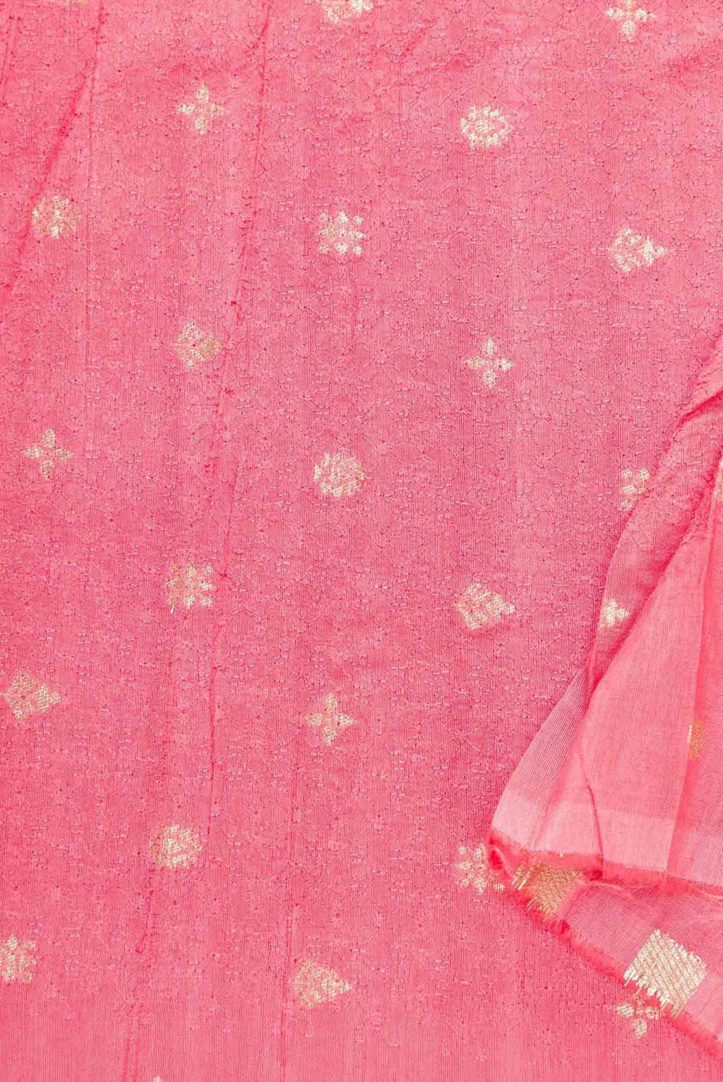 Pink Raw Silk Dress Material