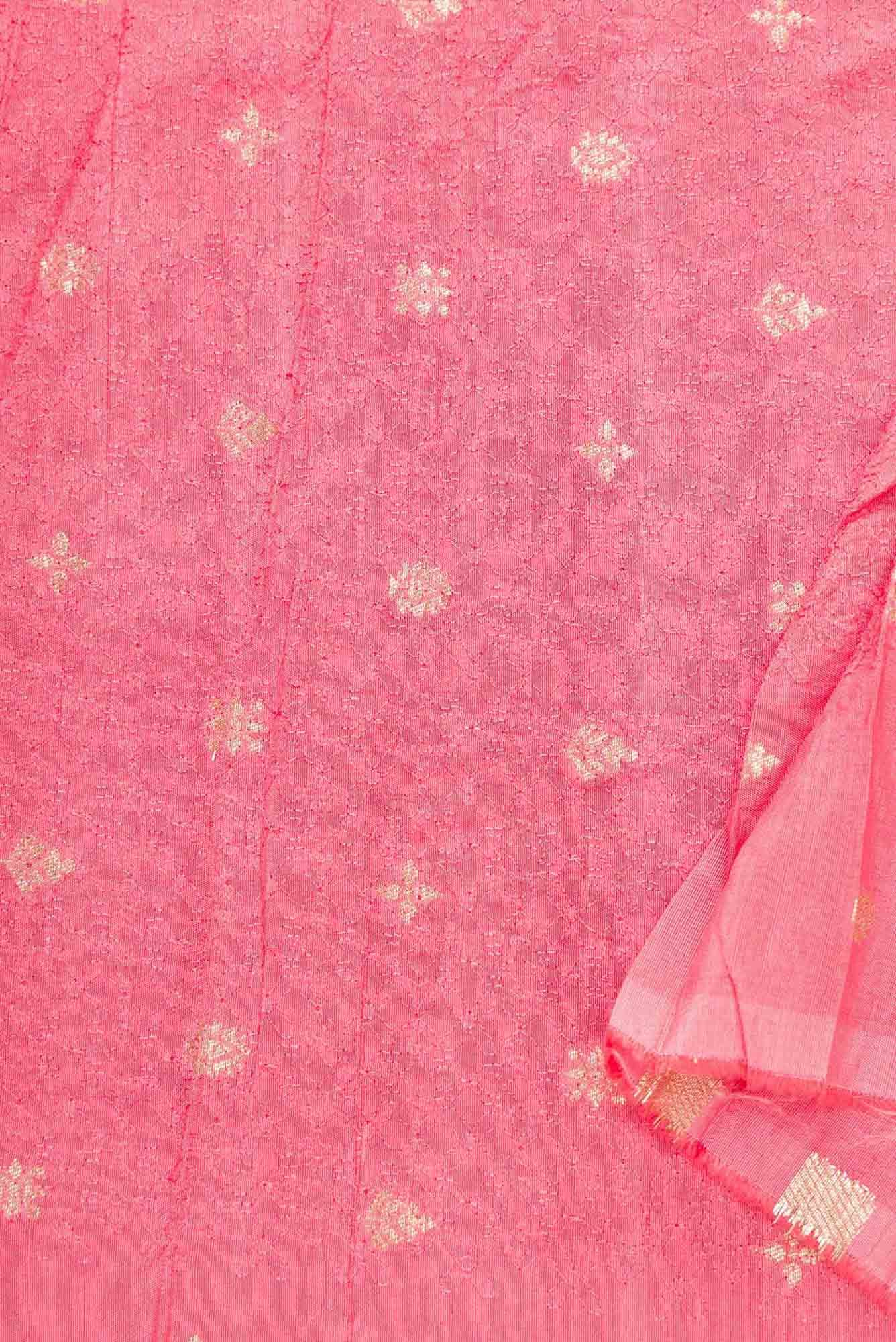 Pink Raw Silk Dress Material