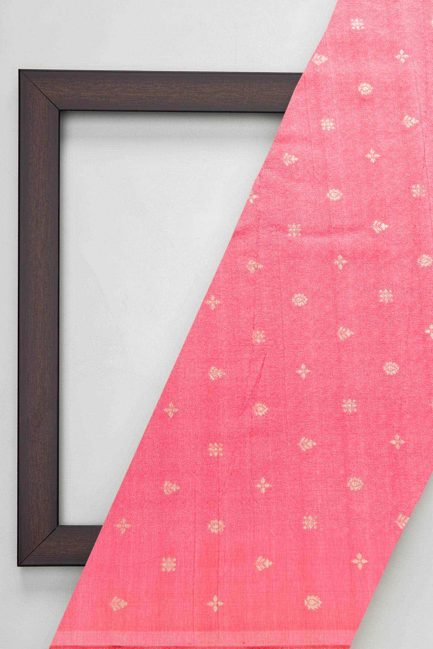 Pink Raw Silk Dress Material