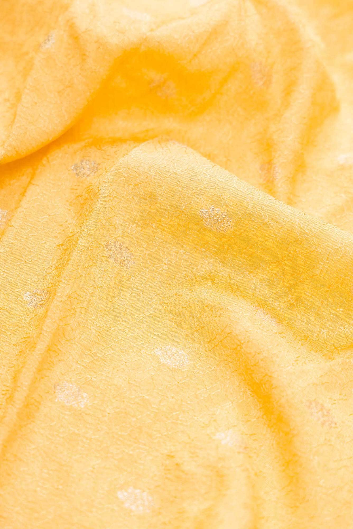 Yellow Raw Silk Dress Material