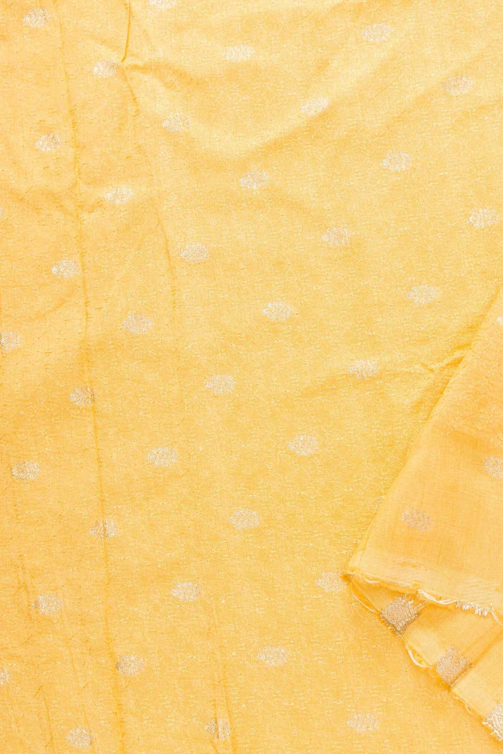 Yellow Raw Silk Dress Material