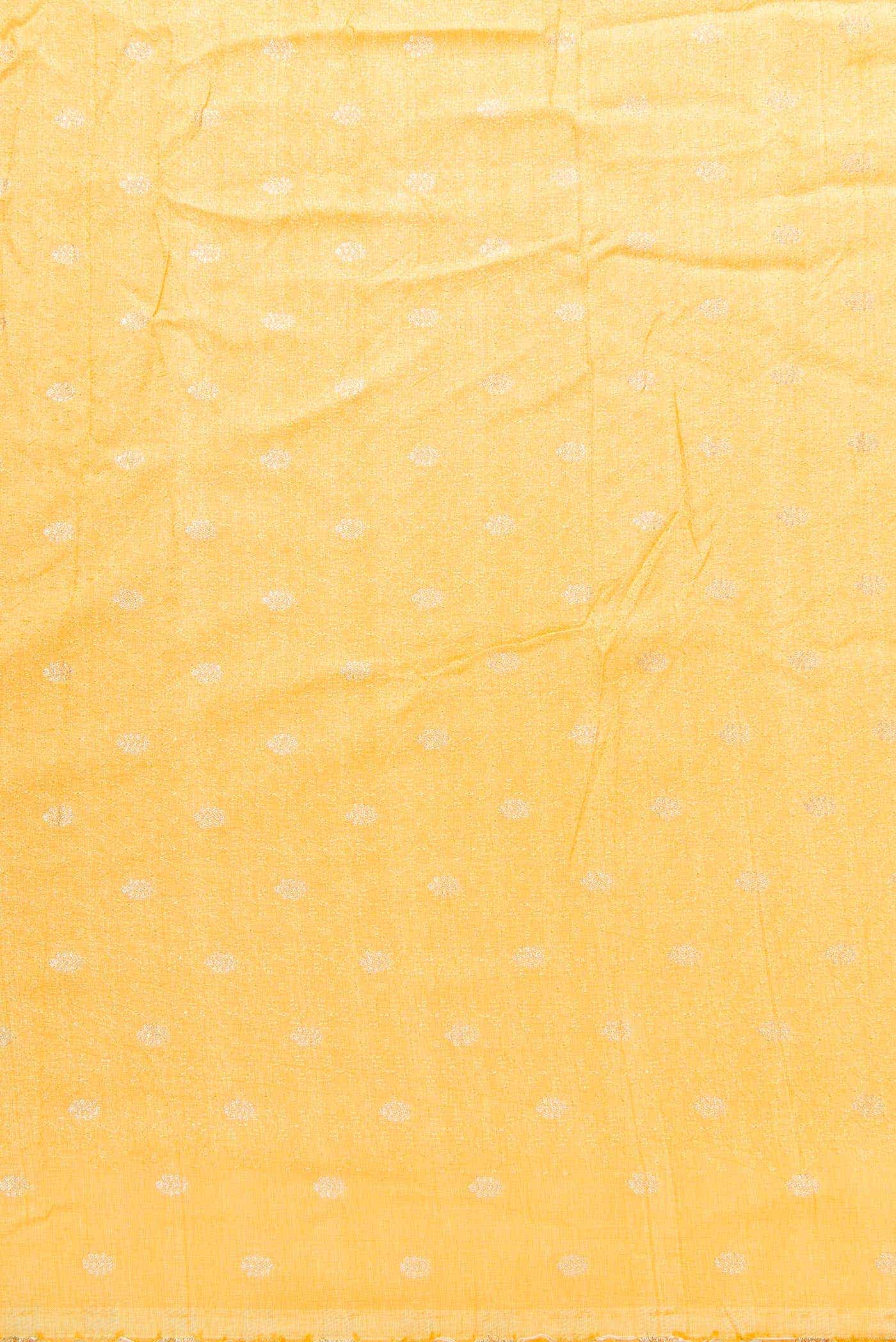 Yellow Raw Silk Dress Material