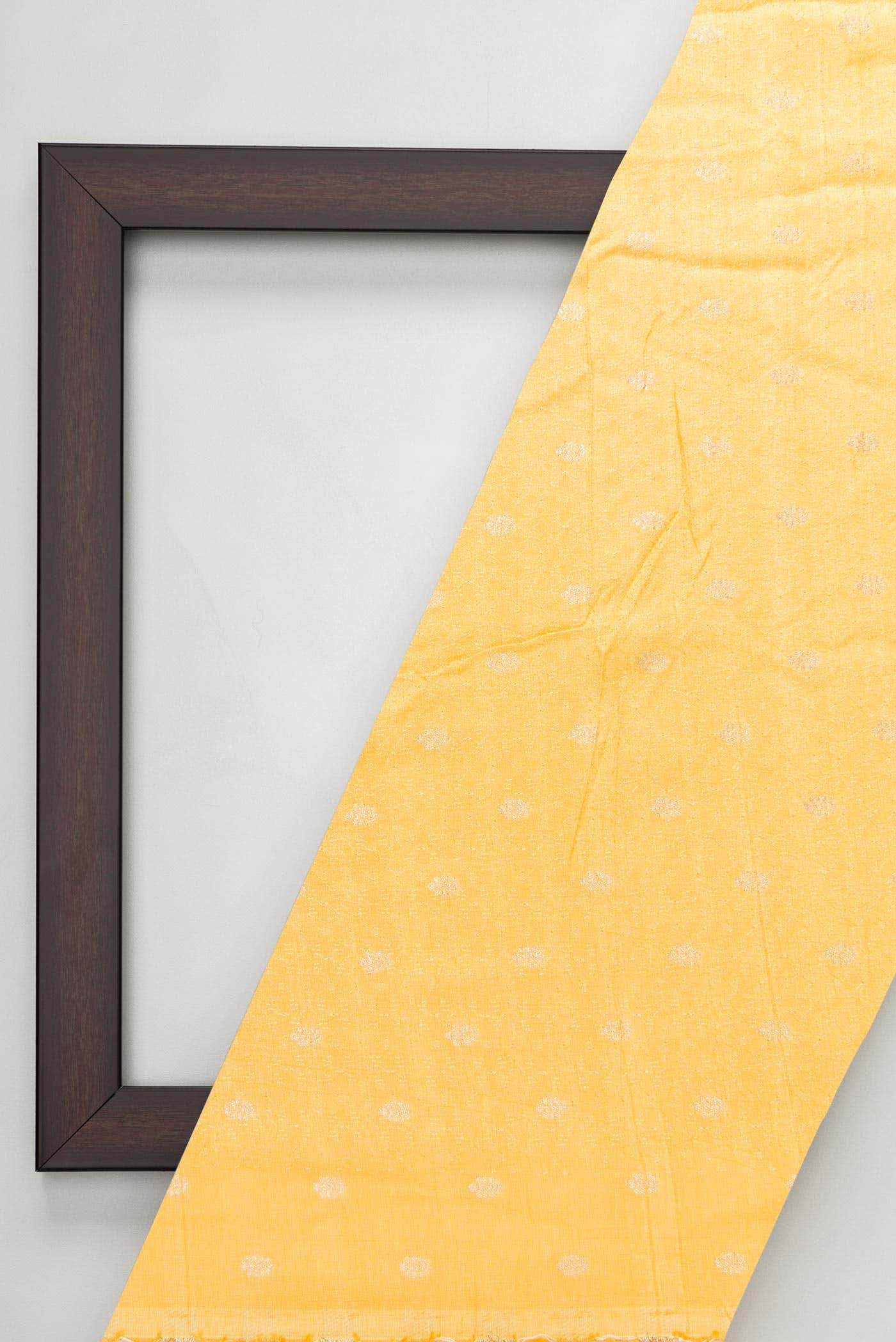 Yellow Raw Silk Dress Material