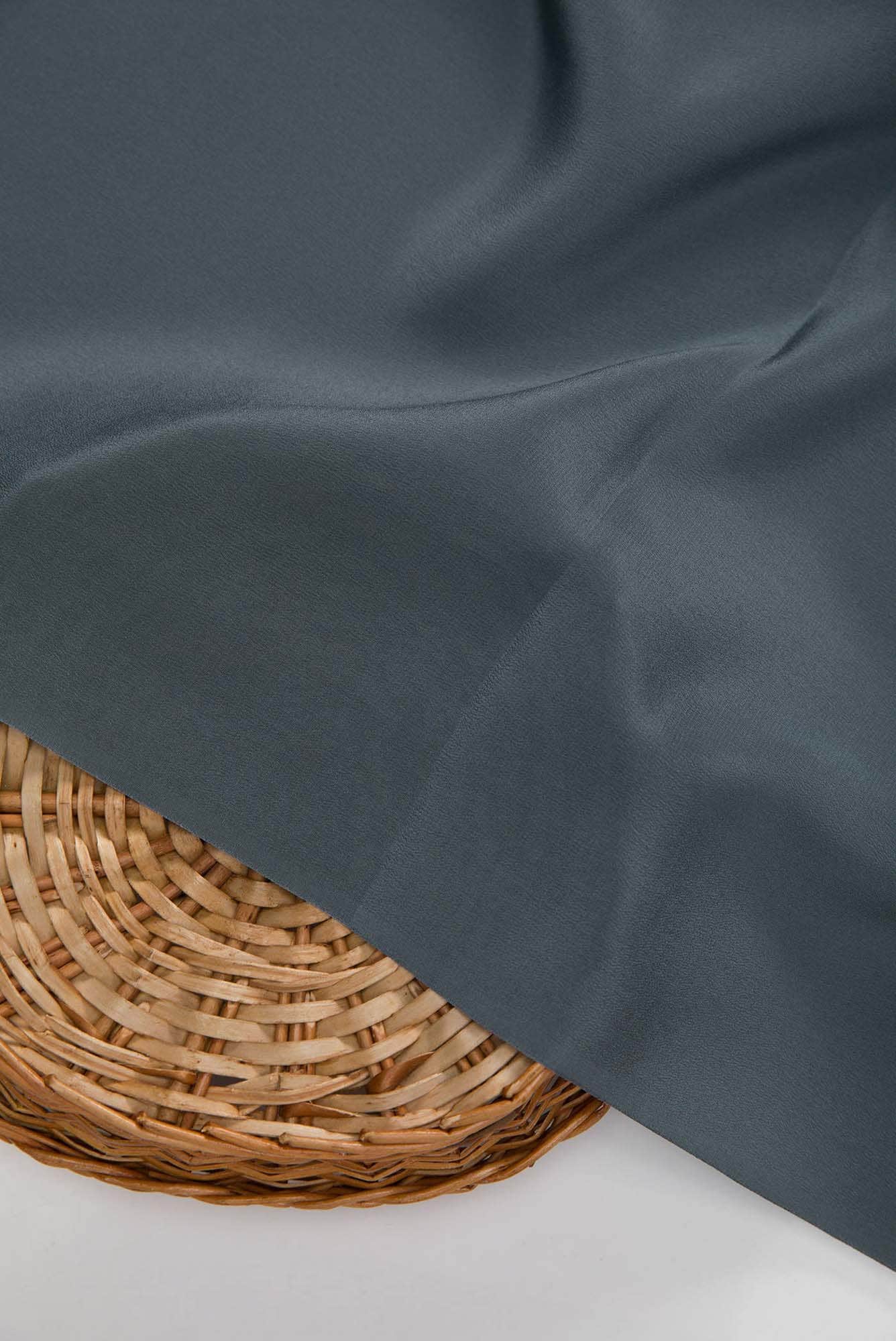Grey Mysore Crepe Dress Material