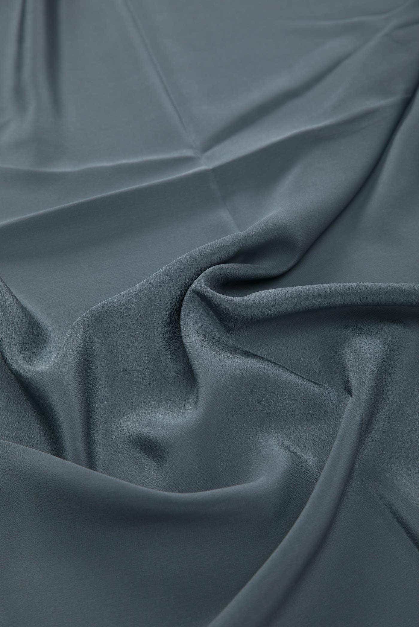Grey Mysore Crepe Dress Material