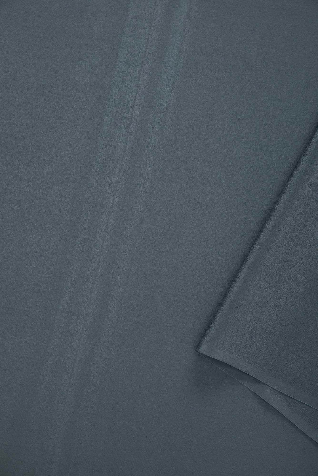 Grey Mysore Crepe Dress Material