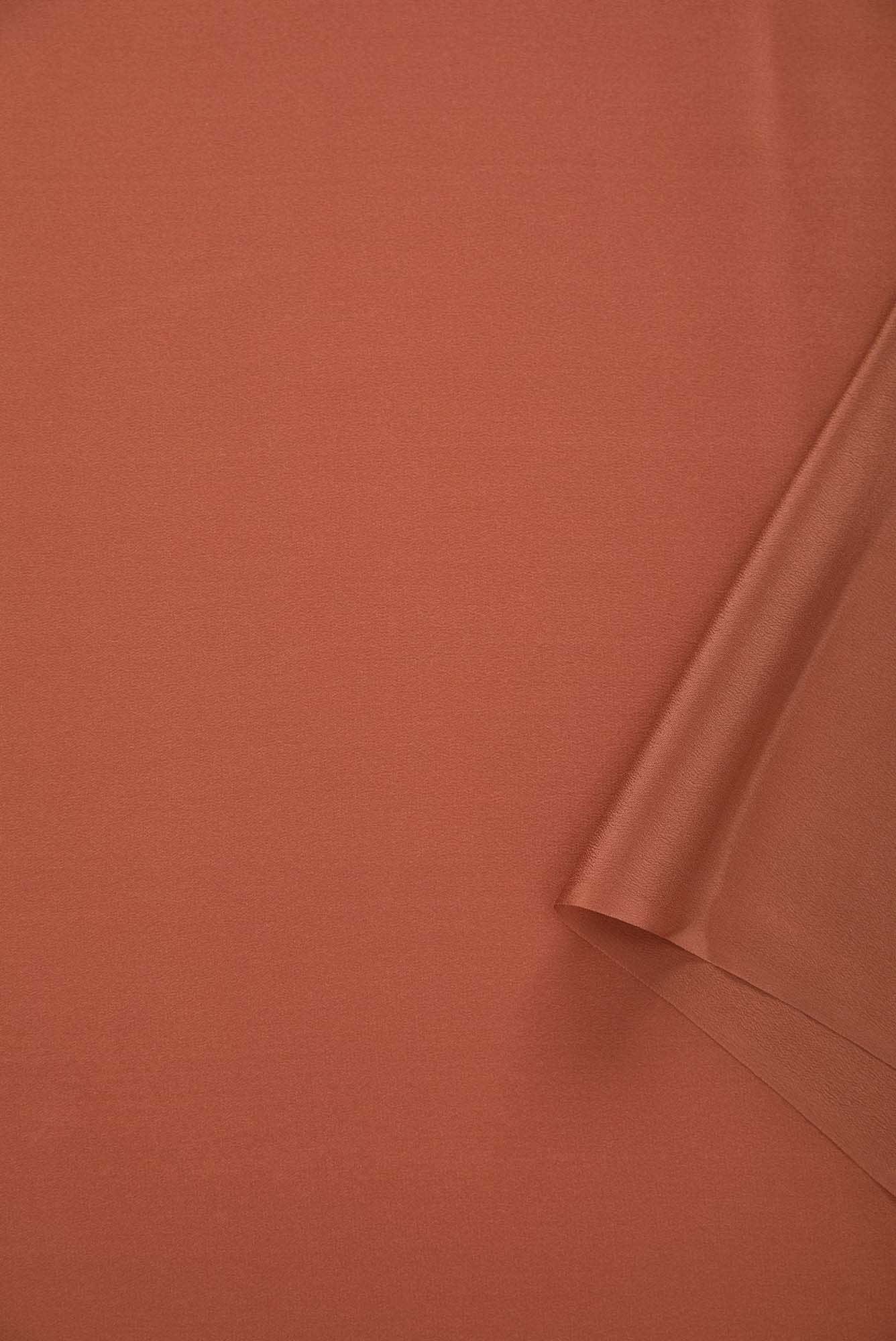 Brick Orange Mysore Crepe Dress Material