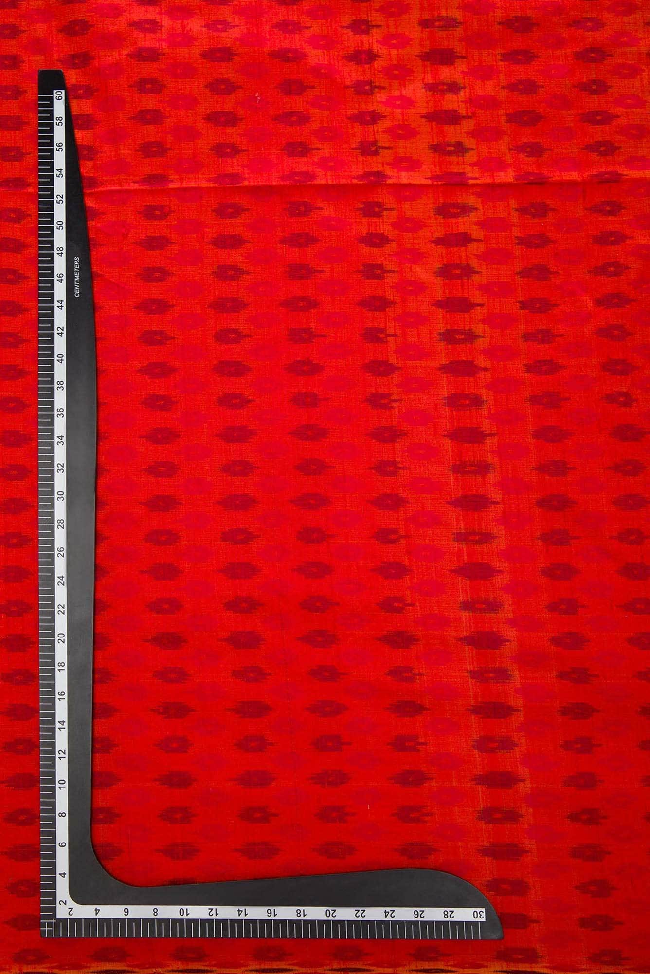 Orange Raw Silk Dress Material