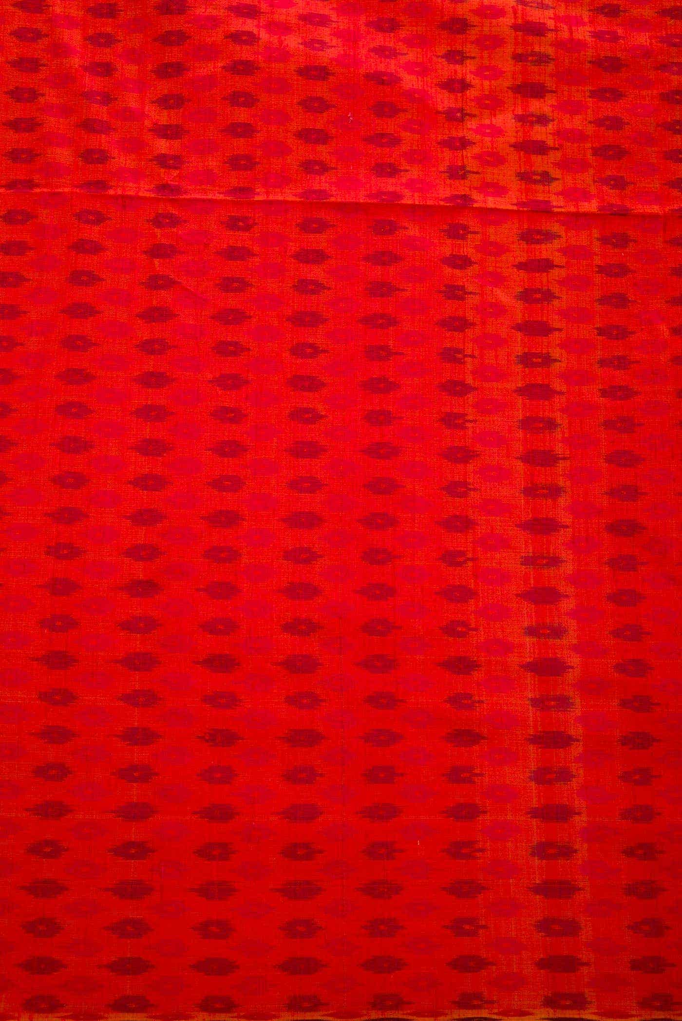 Orange Raw Silk Dress Material