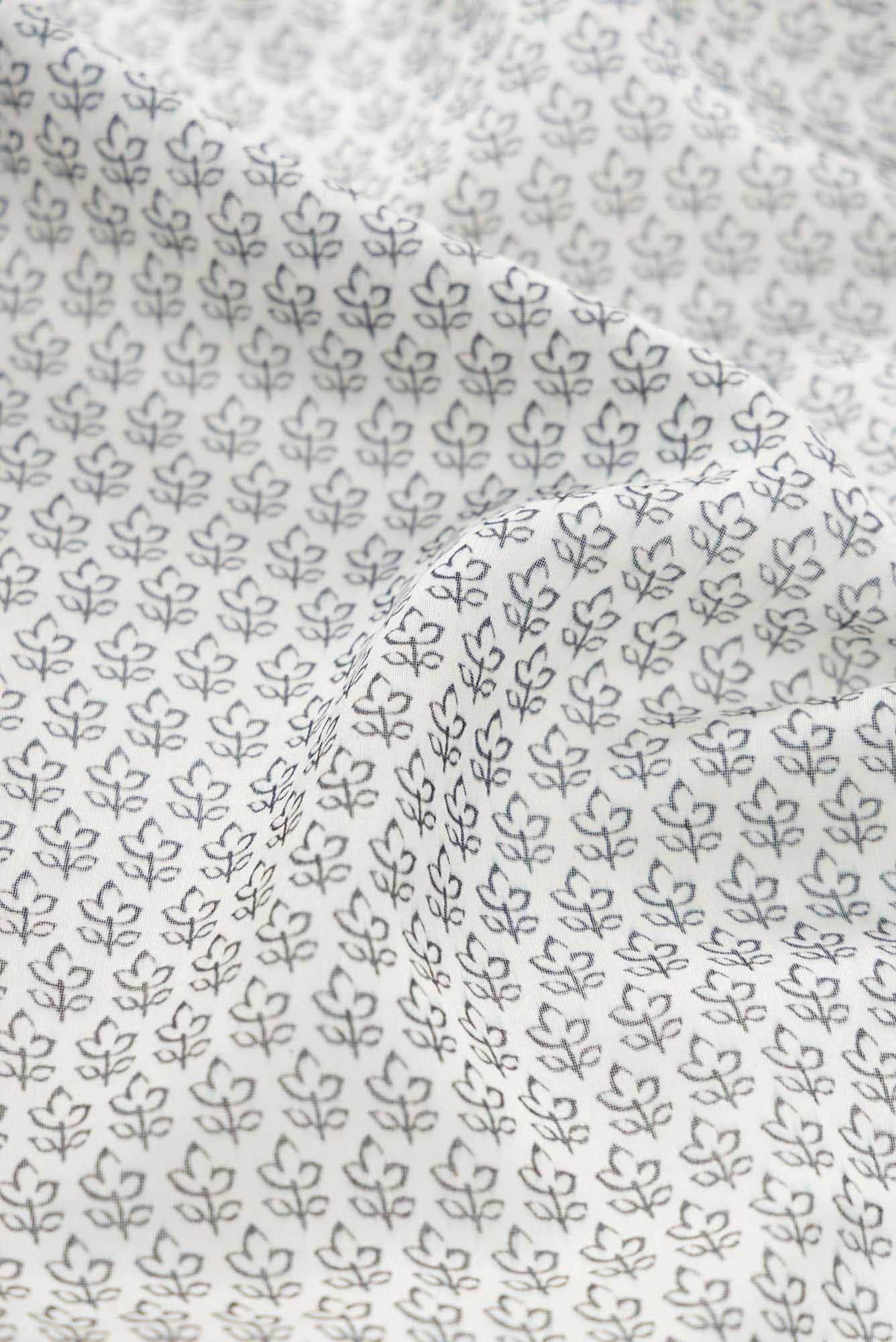 Off White Chanderi Silk Dress Material