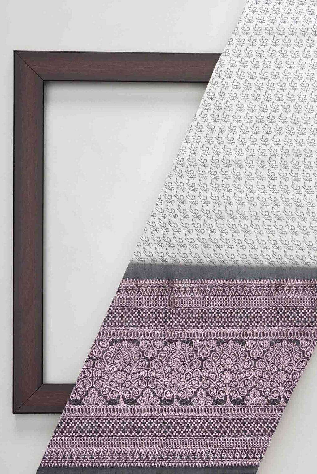 Off White Chanderi Silk Dress Material