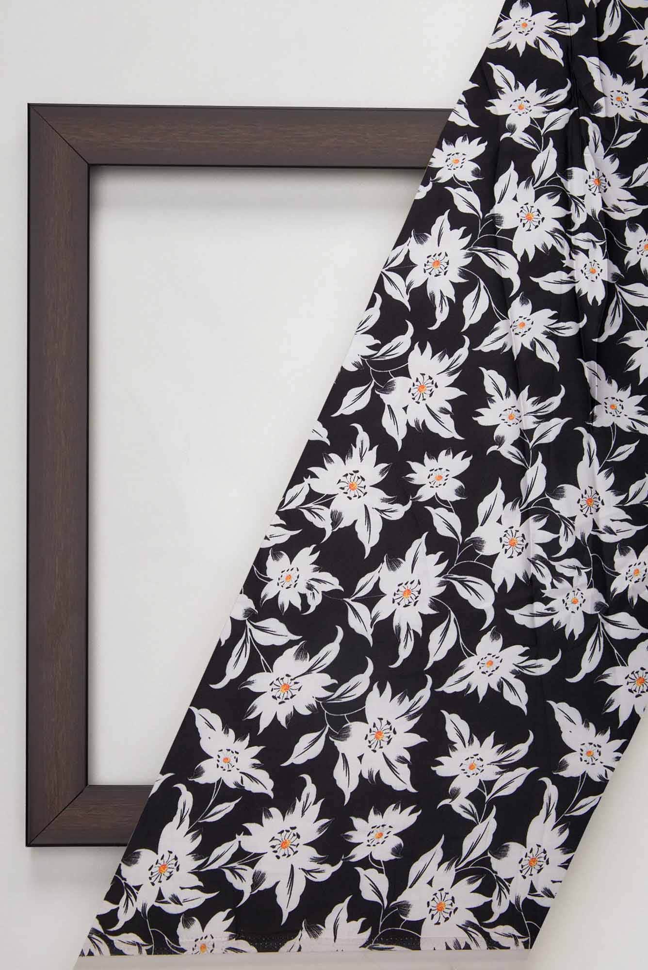 Black Satin Crepe Dress Material