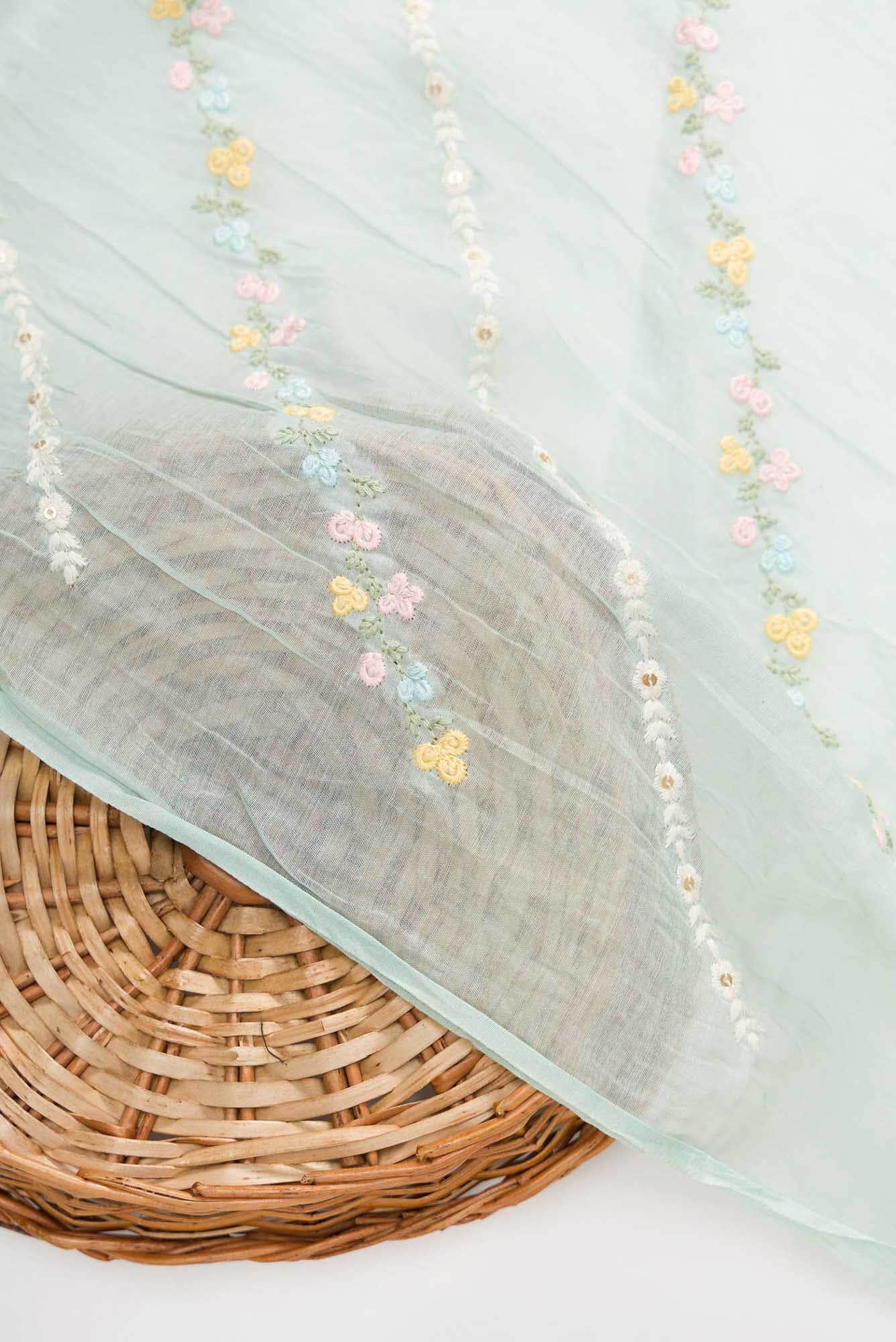 Blue Cotton Dress Material