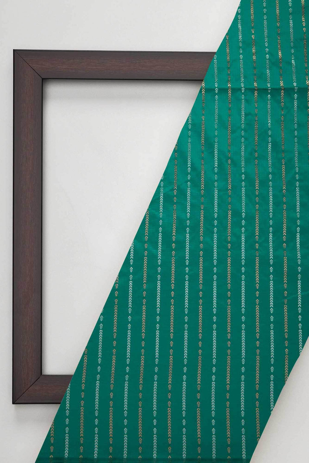 Green Blended Banarasi Silk Dress Material