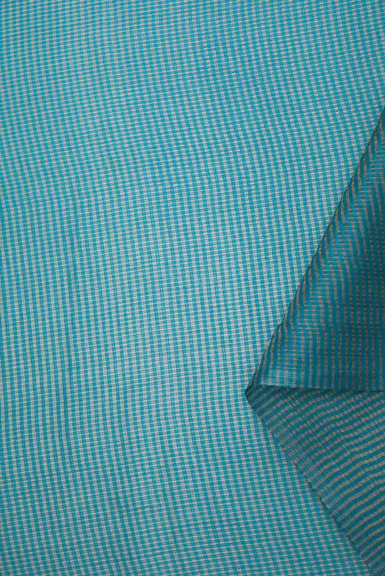 Maya Blue Tussar Silk Dress Material