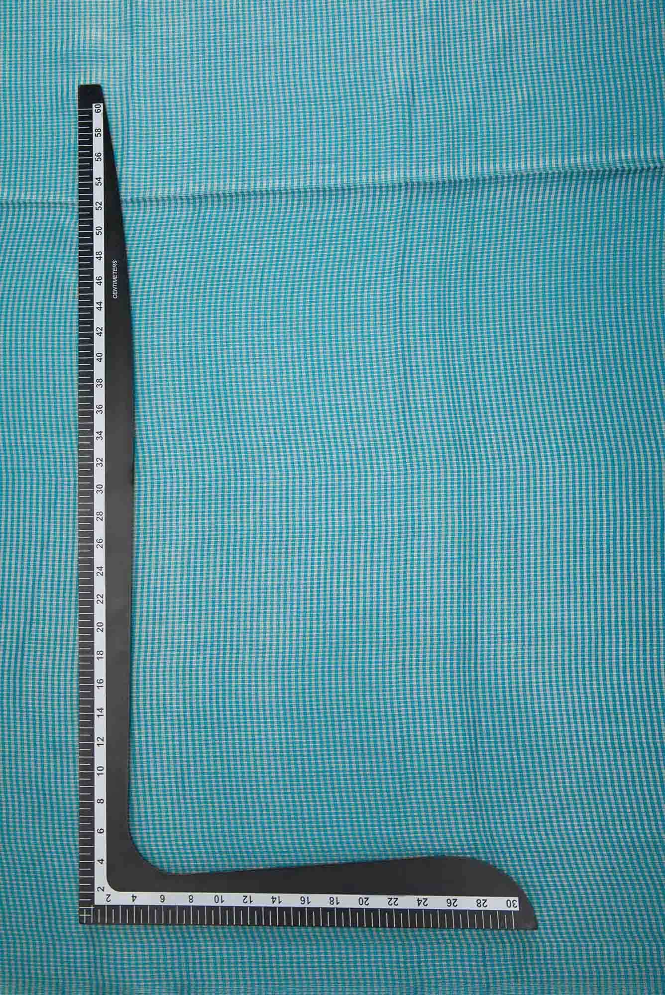 Maya Blue Tussar Silk Dress Material