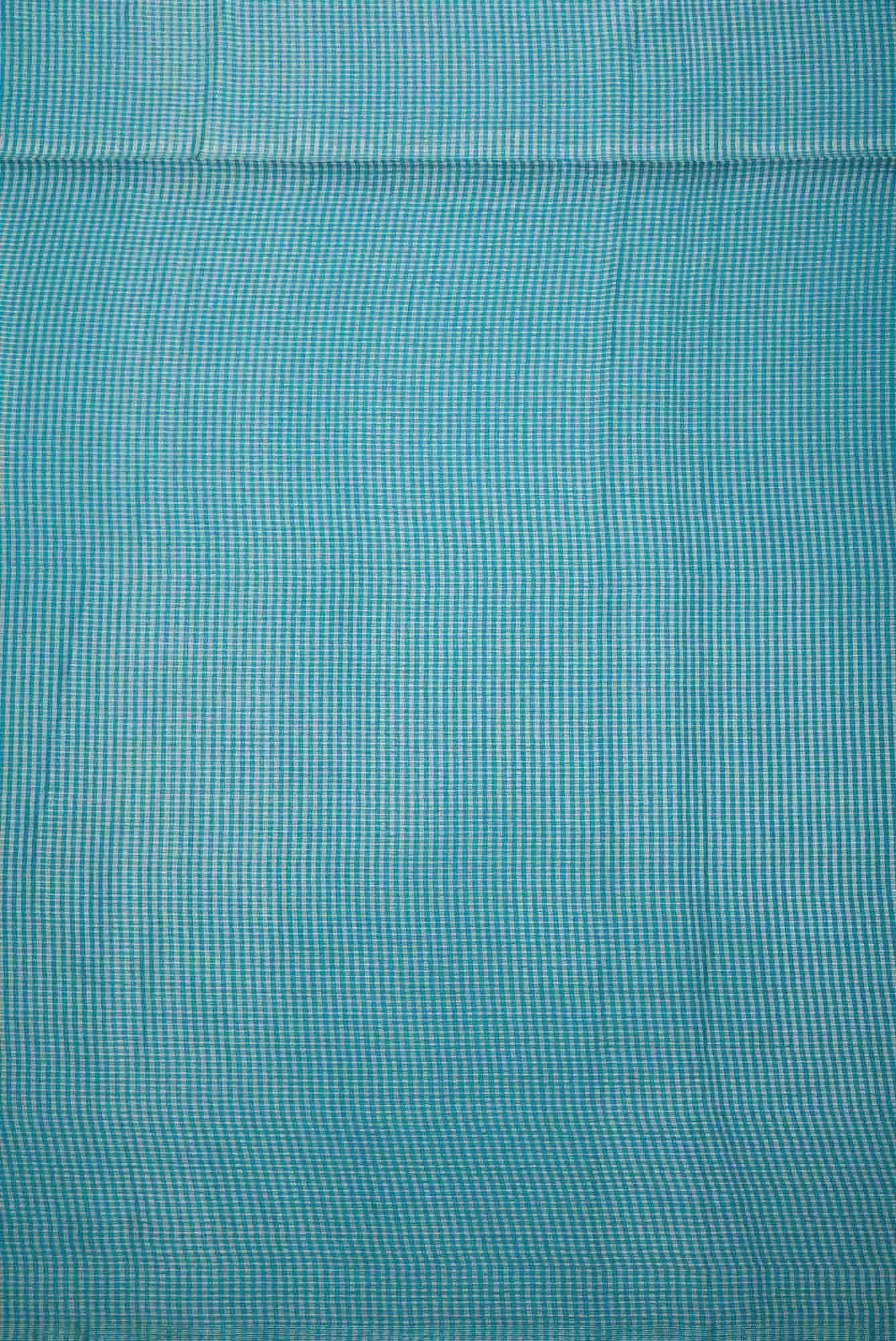 Maya Blue Tussar Silk Dress Material