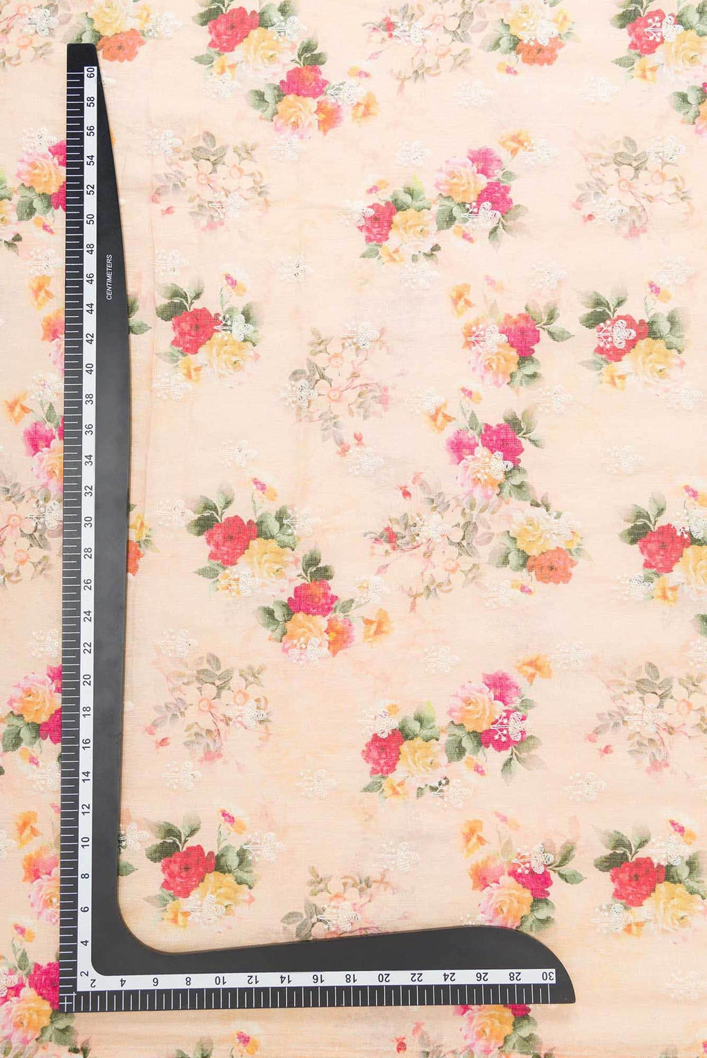 Golden Peach Linen Dress Material