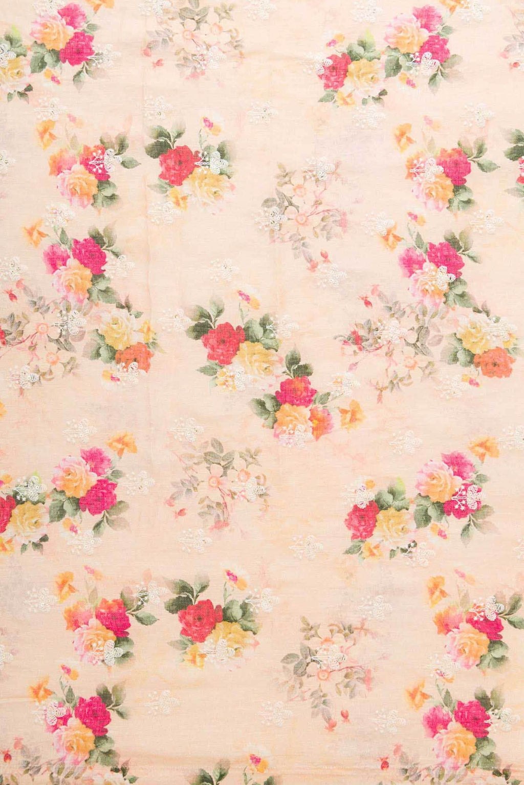Golden Peach Linen Dress Material