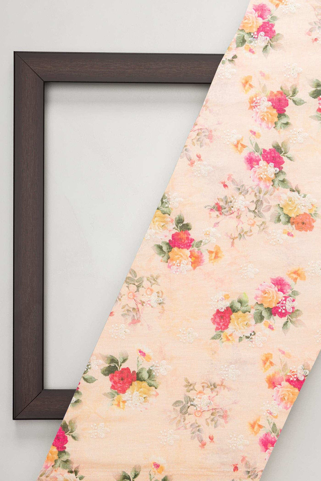 Golden Peach Linen Dress Material