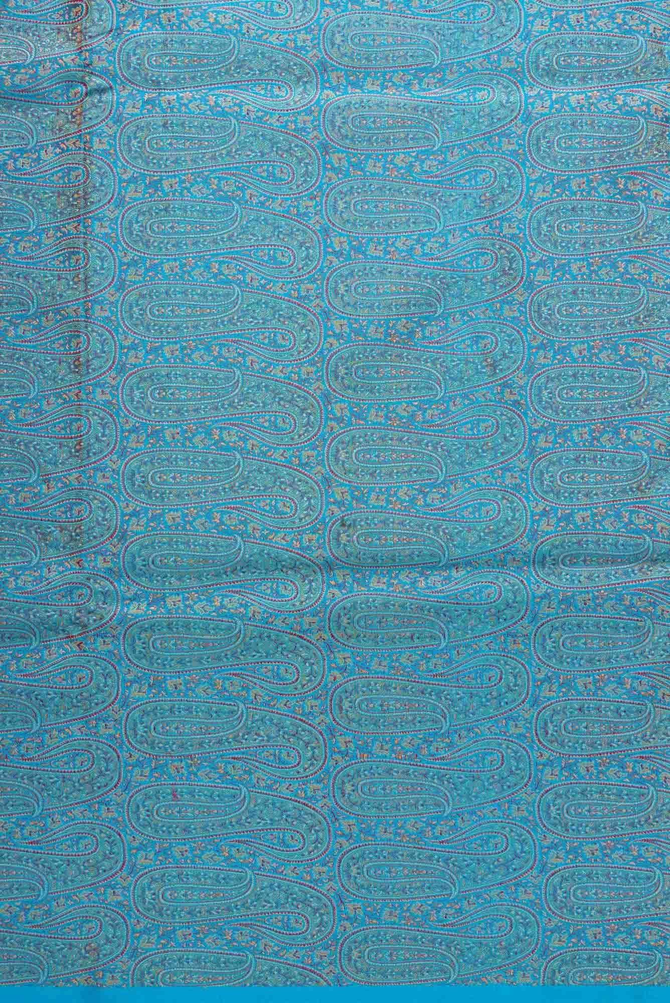 Blue Banarasi Silk Dress Material