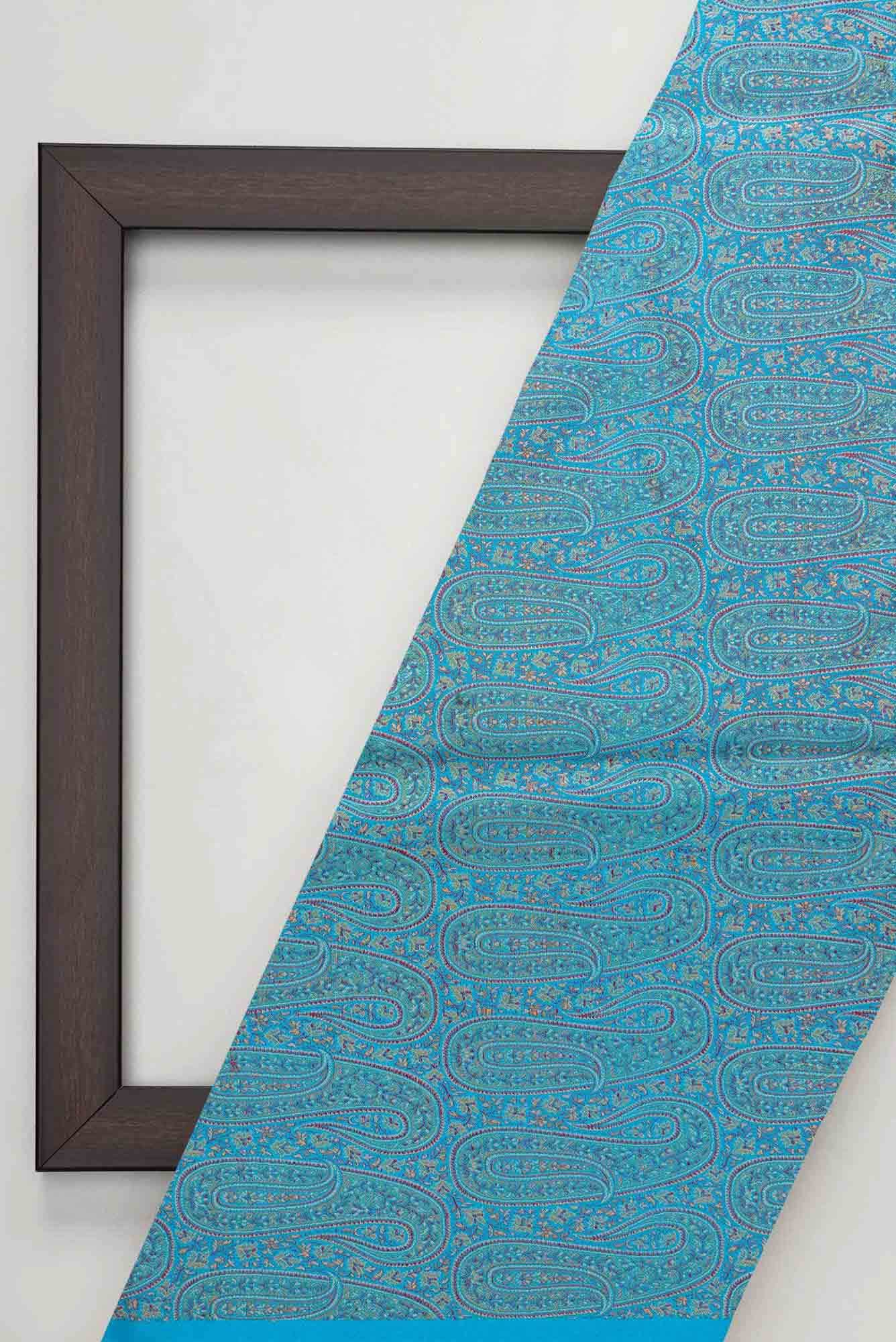 Blue Banarasi Silk Dress Material