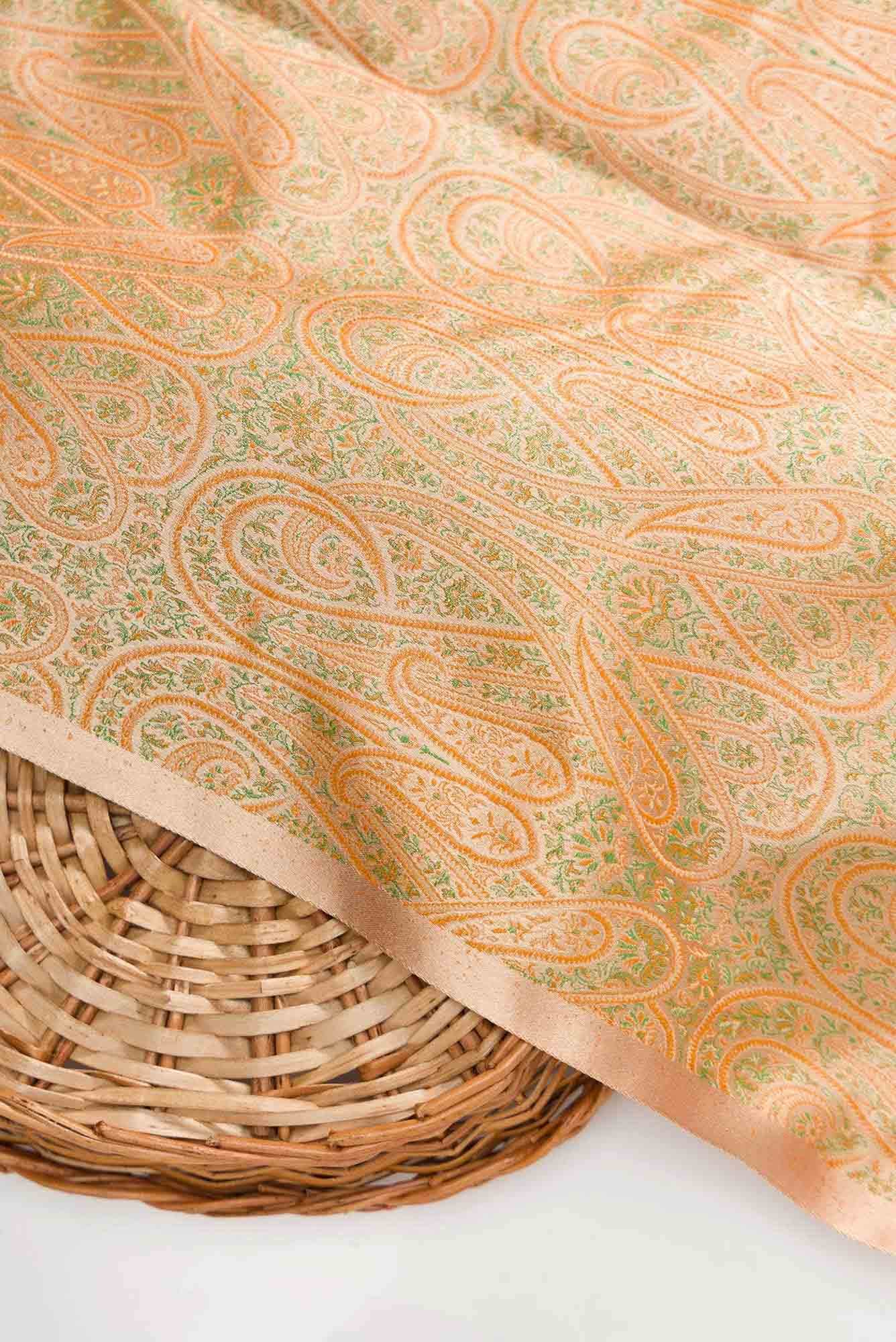 Sandal Banarasi Silk Dress Material