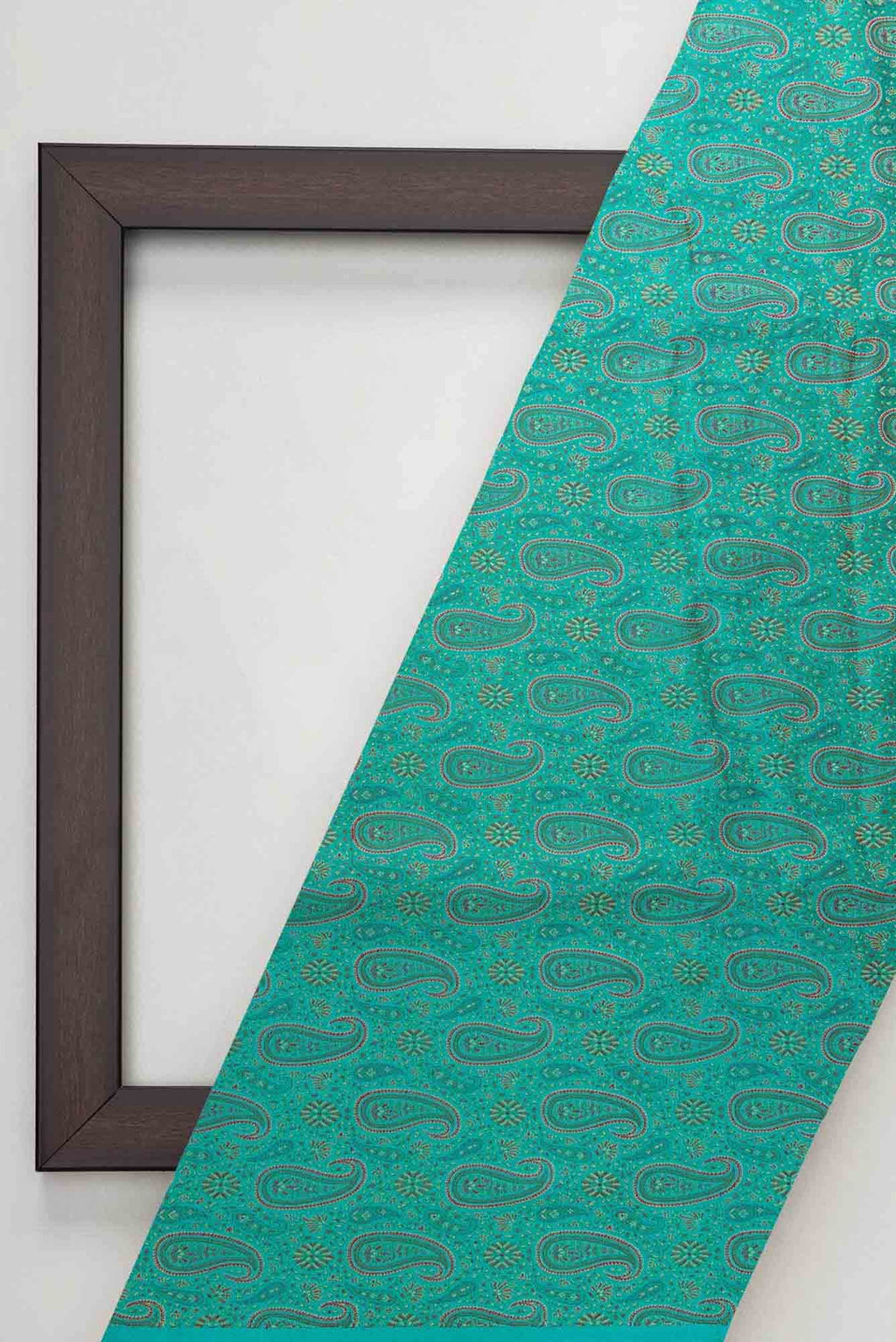 Peacock Blue Banarasi Silk Dress Material