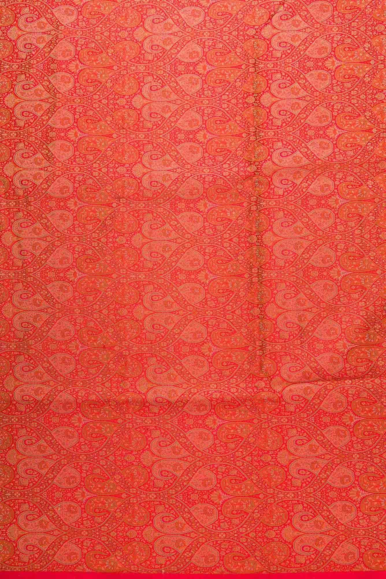 Red Banarasi Silk Dress Material