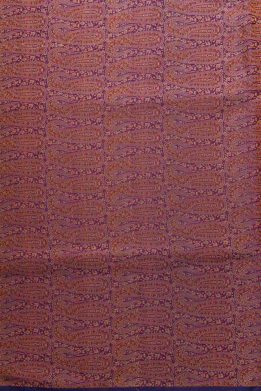 Navy Blue Banarasi Silk Dress Material