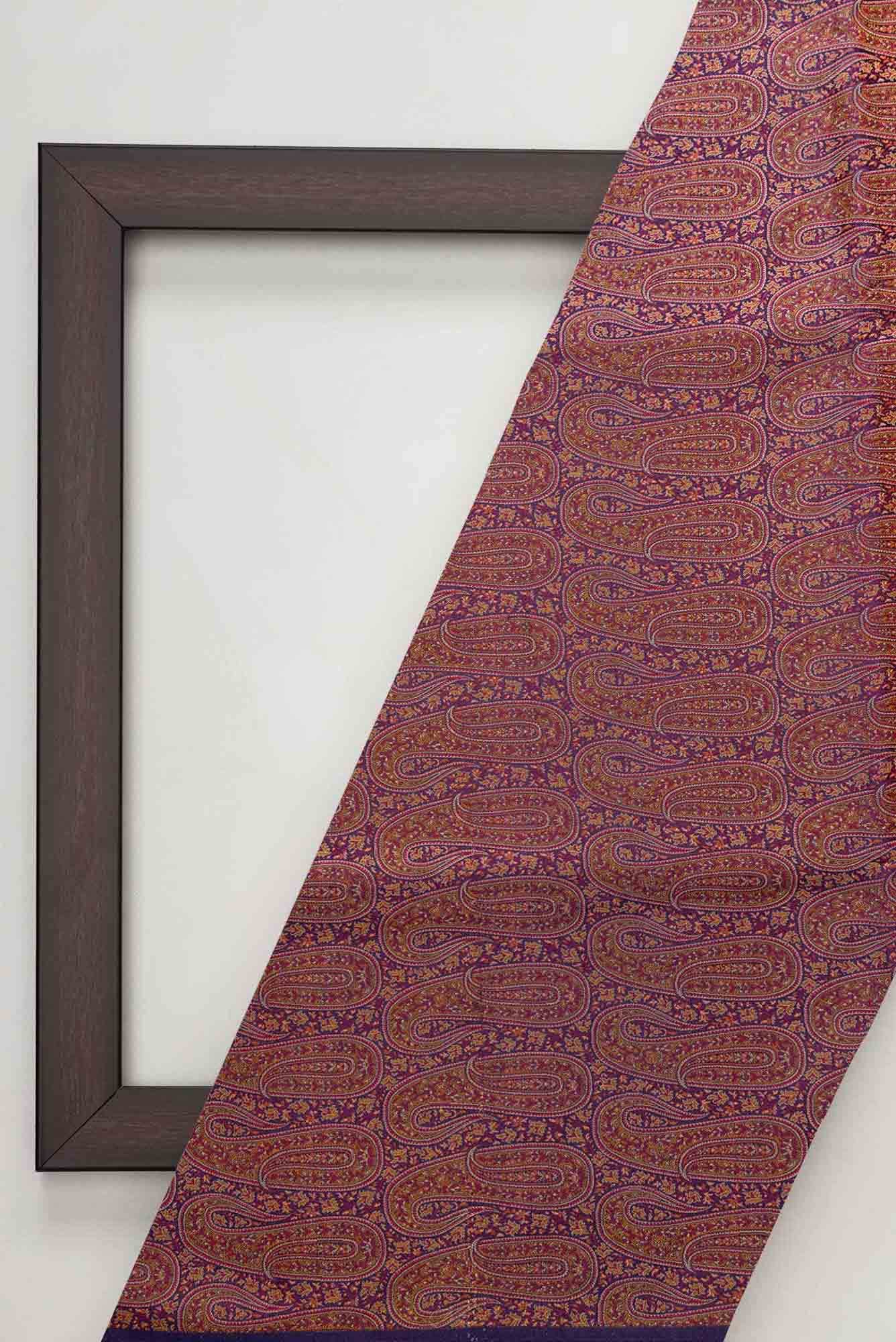 Navy Blue Banarasi Silk Dress Material