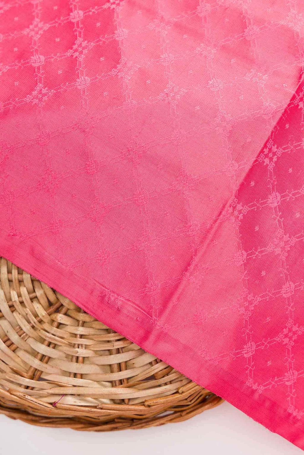Pink Banarasi Silk Dress Material