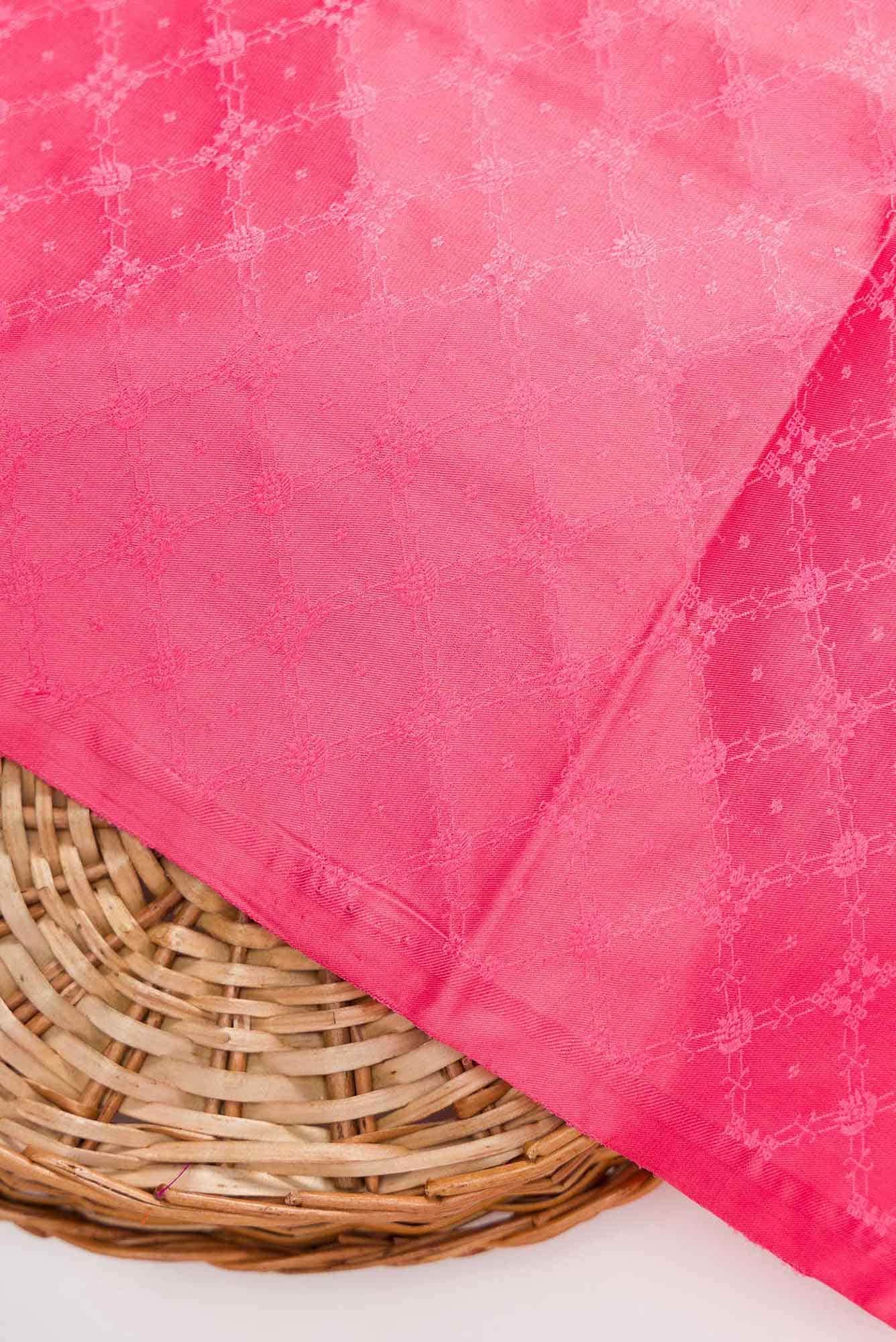 Pink Banarasi Silk Dress Material