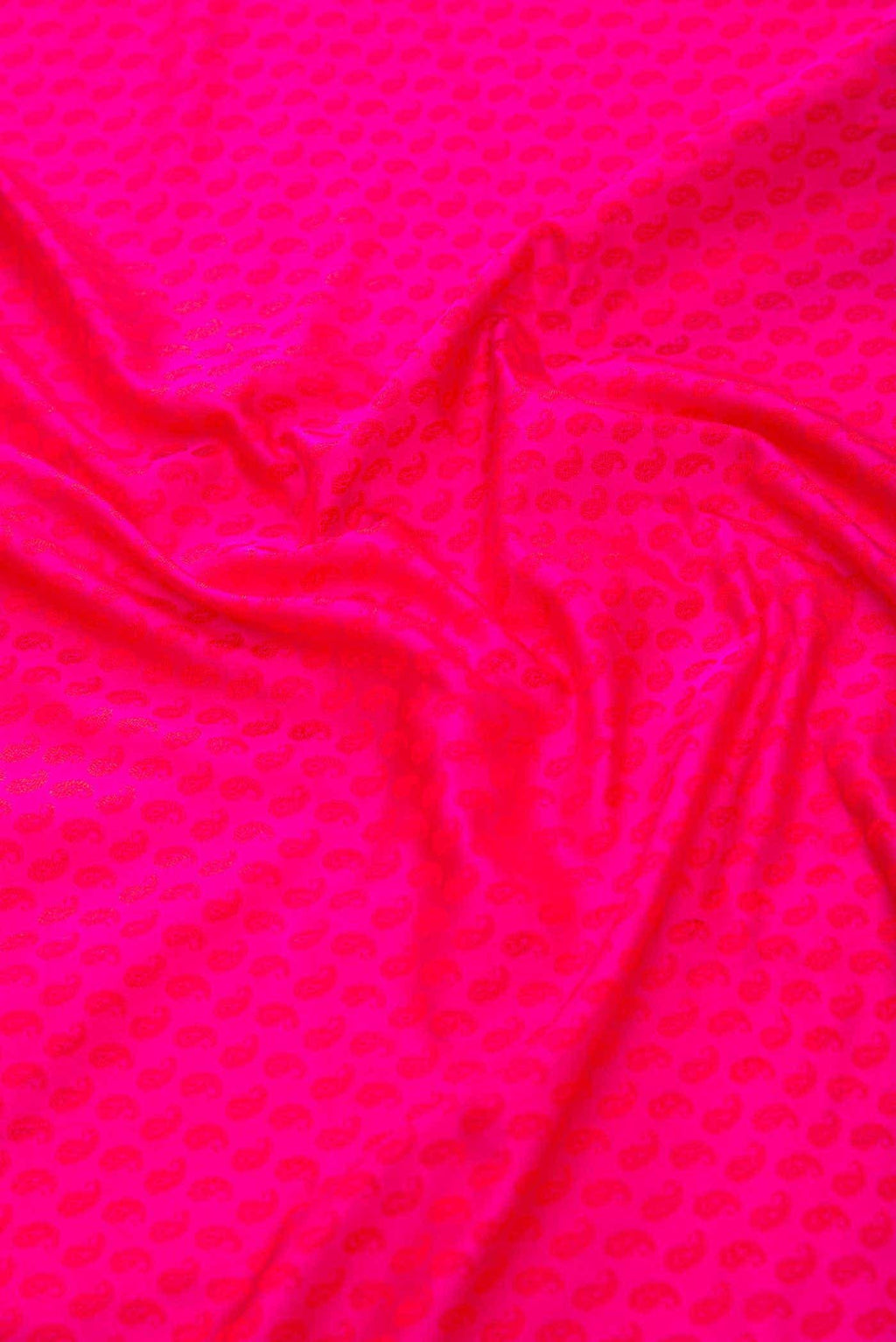 Dark Pink Banarasi Silk Dress Material
