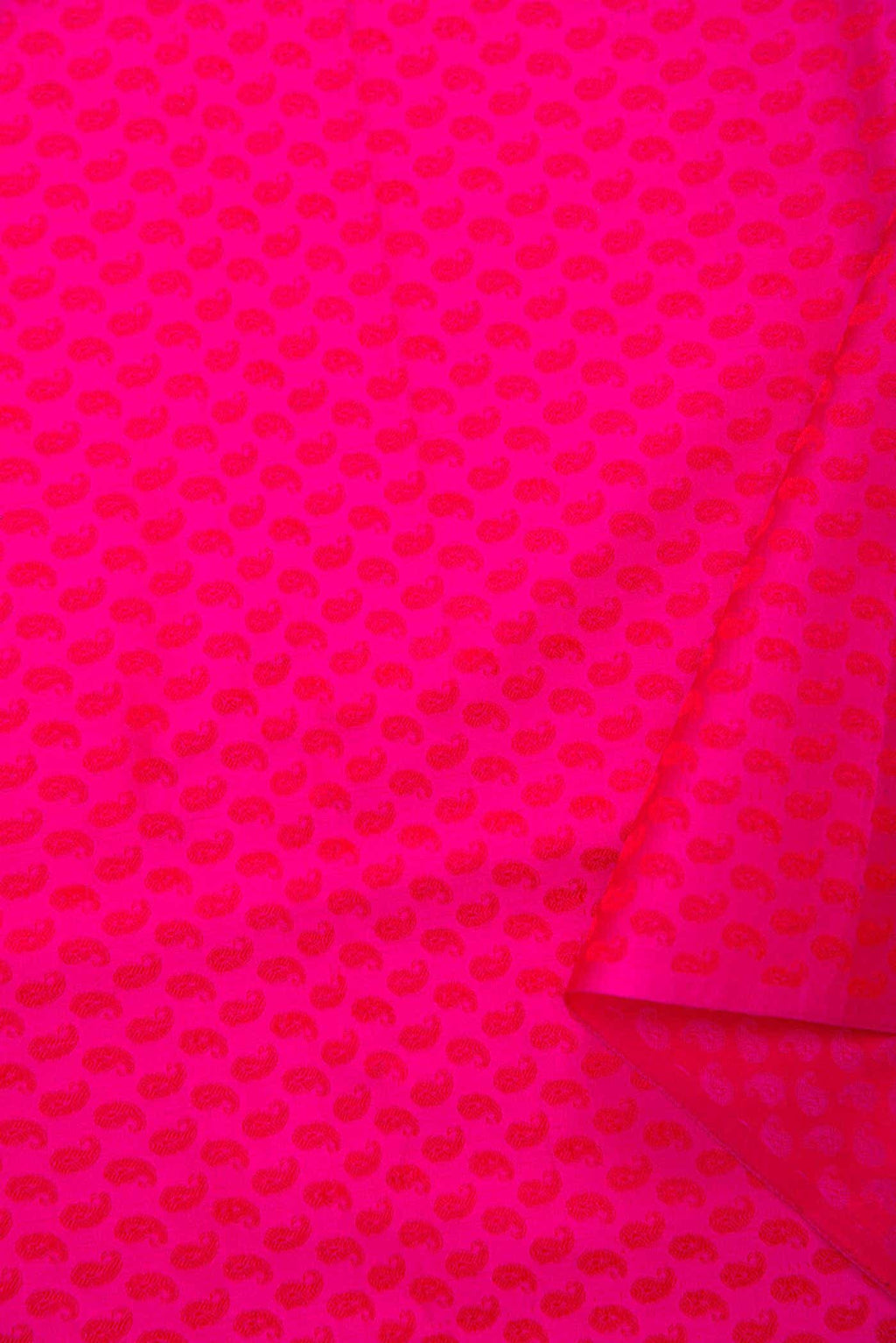 Dark Pink Banarasi Silk Dress Material
