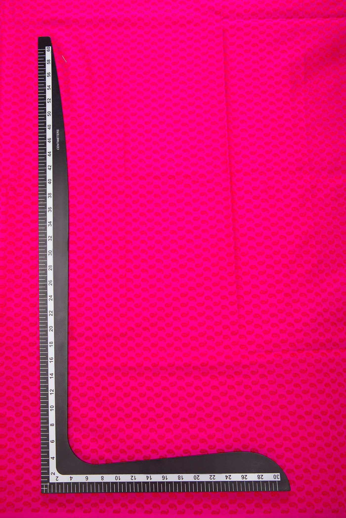 Dark Pink Banarasi Silk Dress Material