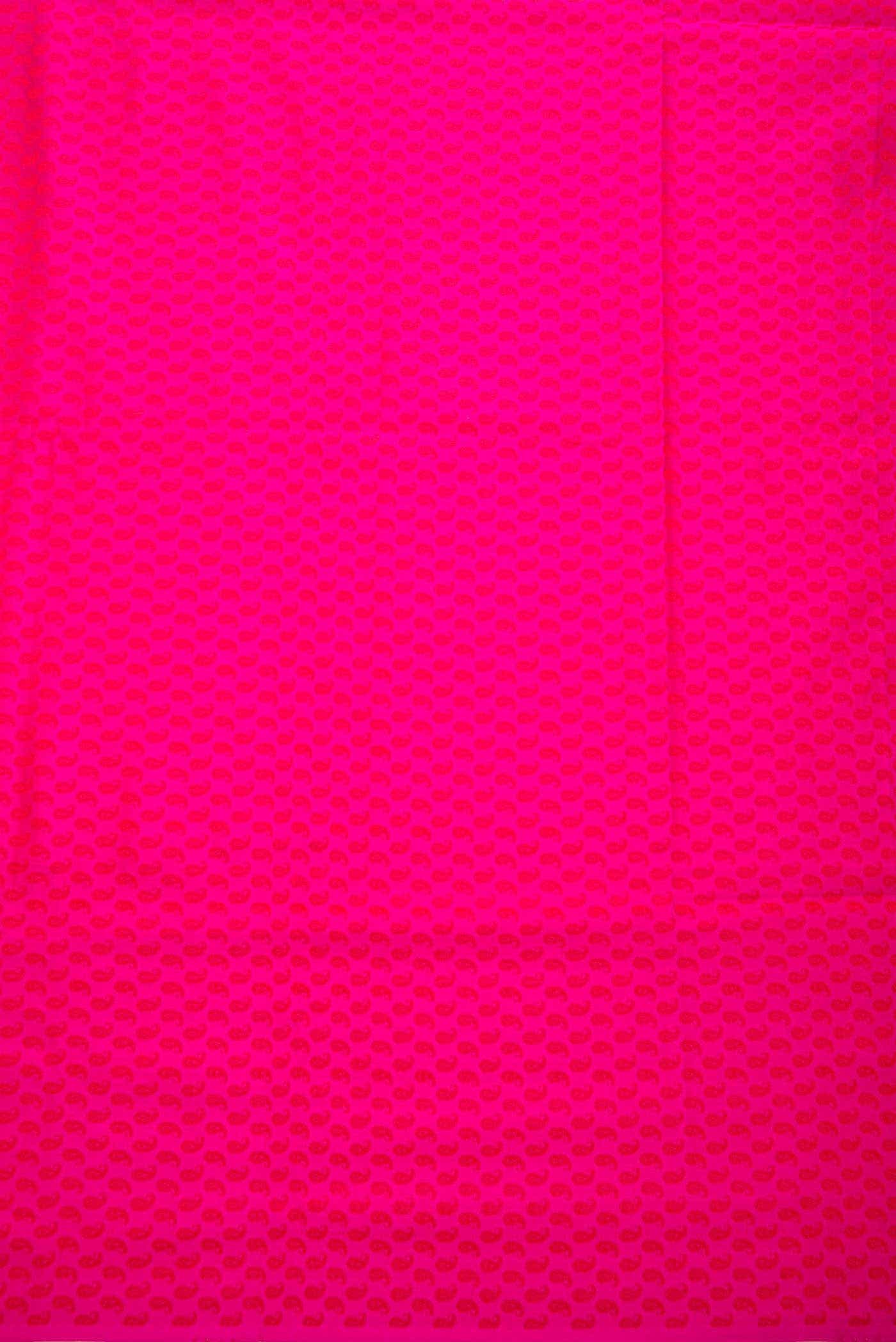 Dark Pink Banarasi Silk Dress Material