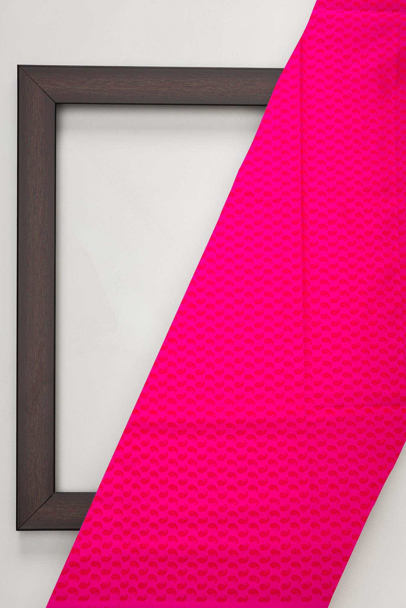 Dark Pink Banarasi Silk Dress Material