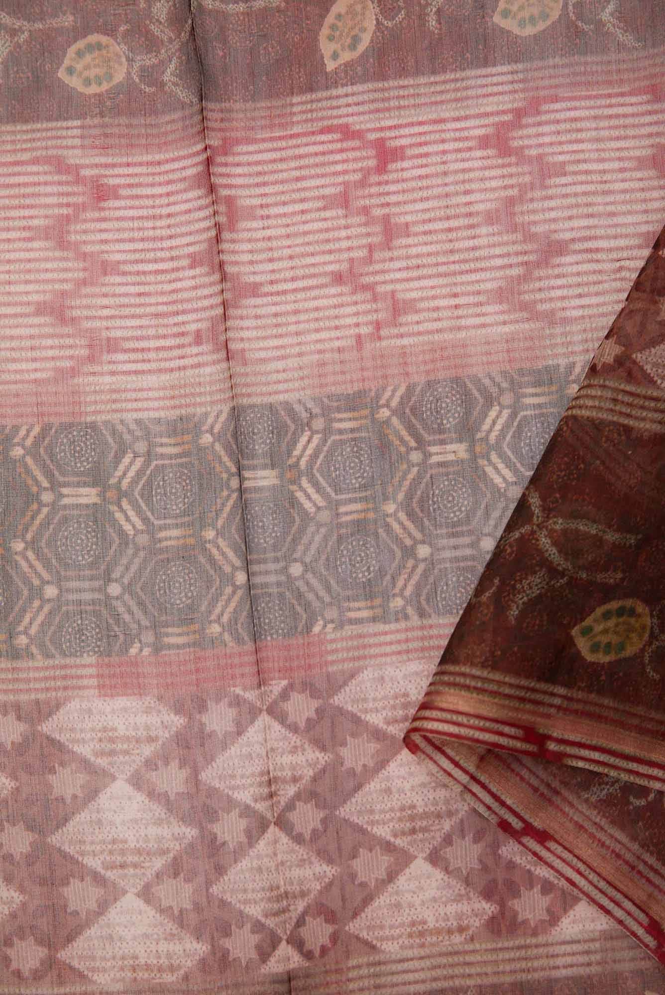 Maroon Chanderi Silk Dress Material