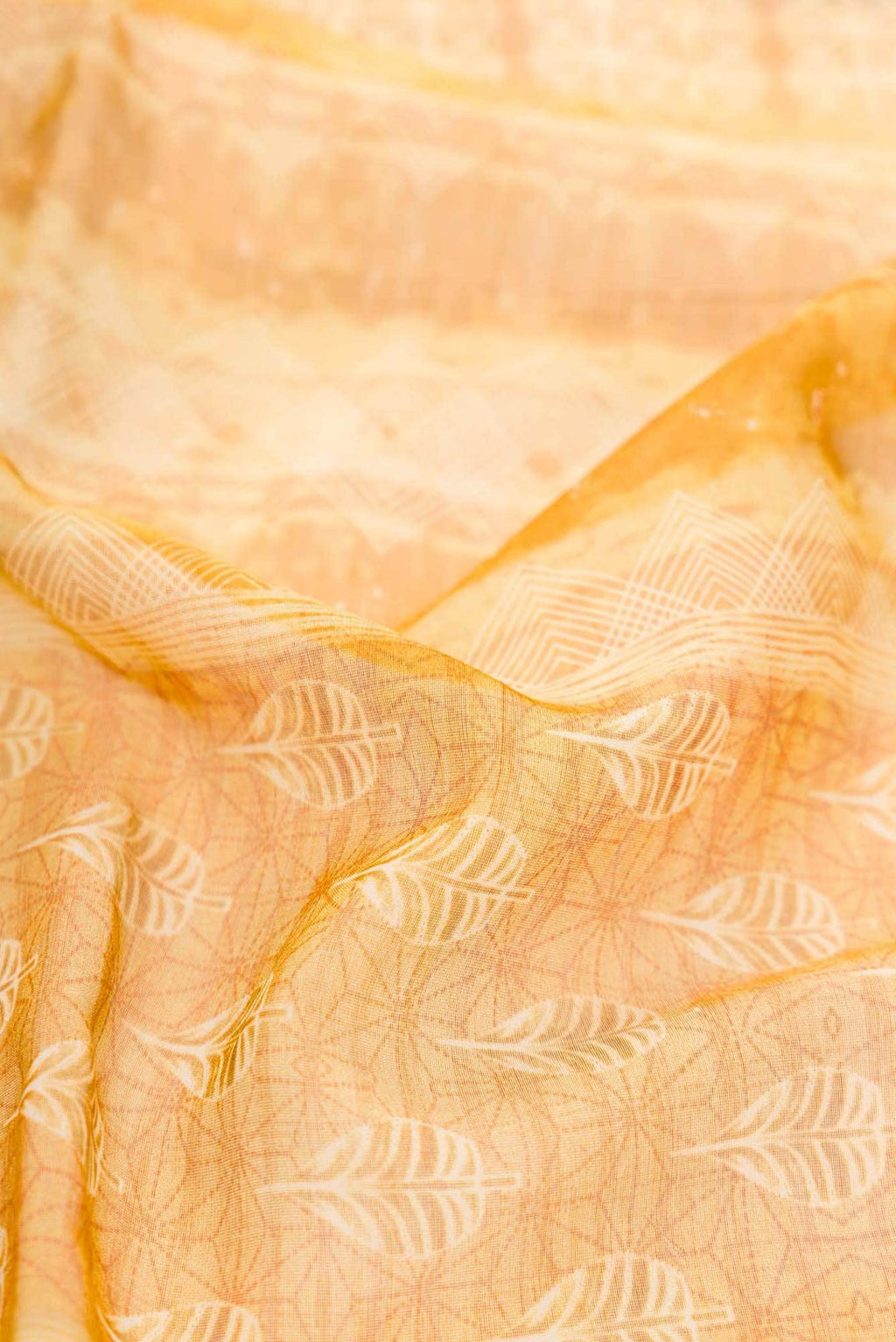 Mustard Chanderi Silk Dress Material