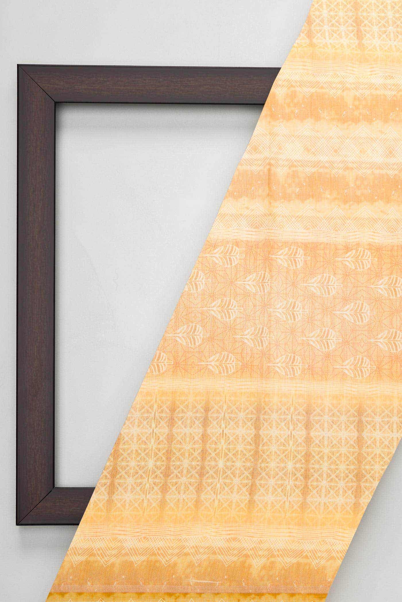 Mustard Chanderi Silk Dress Material