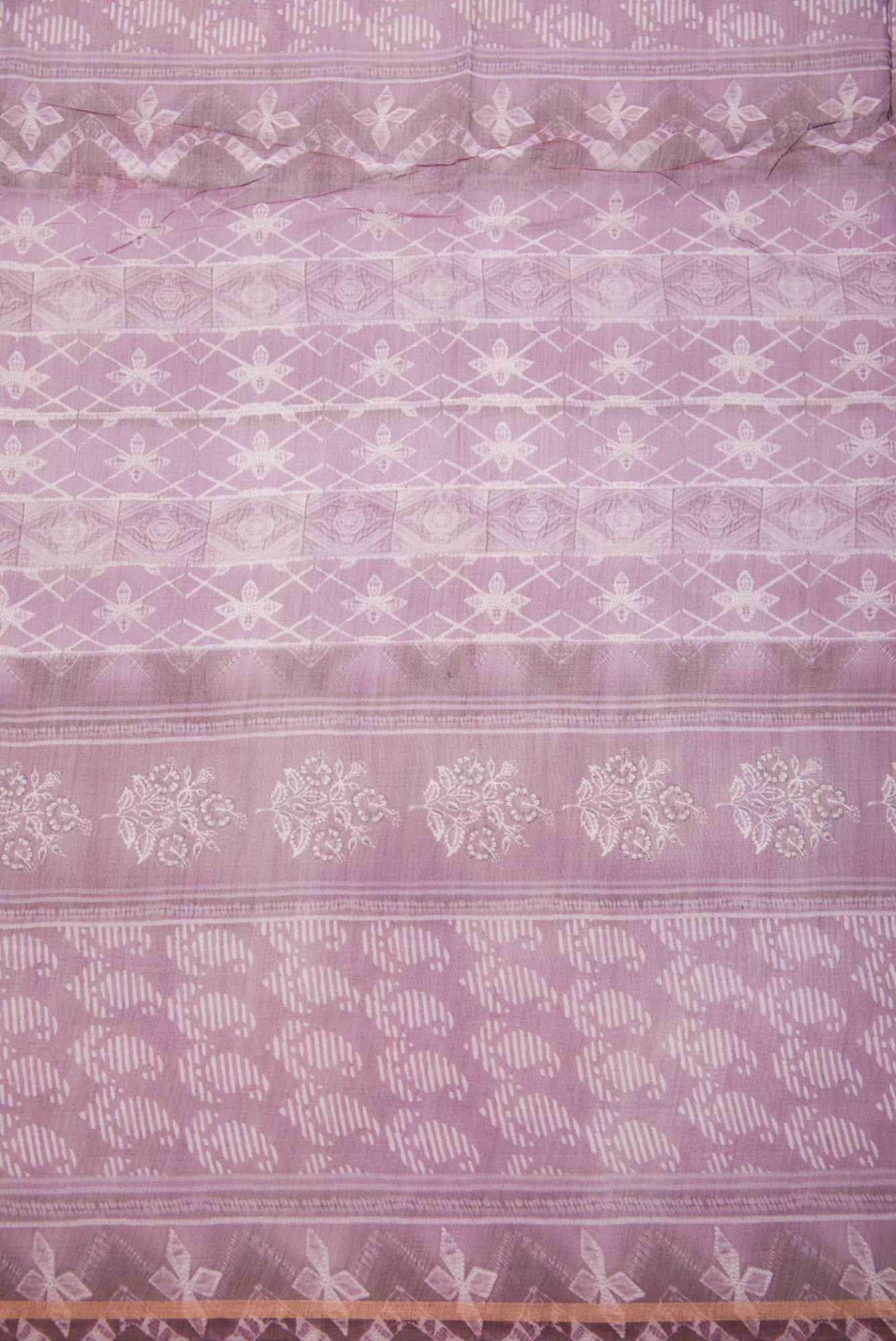 Purple Chanderi Silk Dress Material