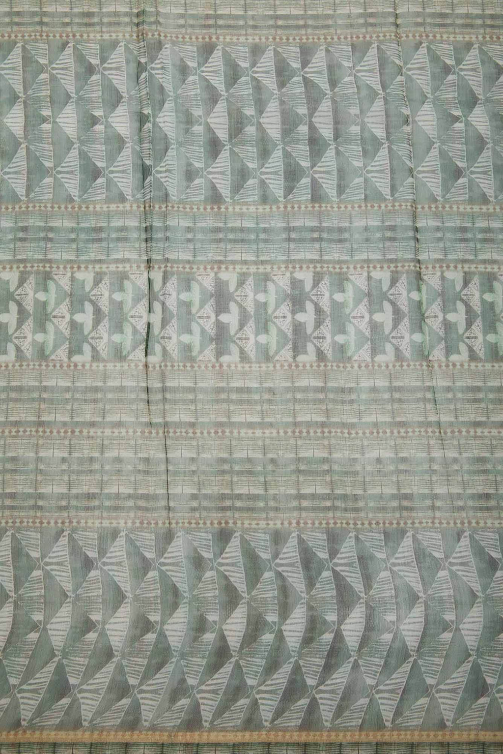 Green Chanderi Silk Dress Material