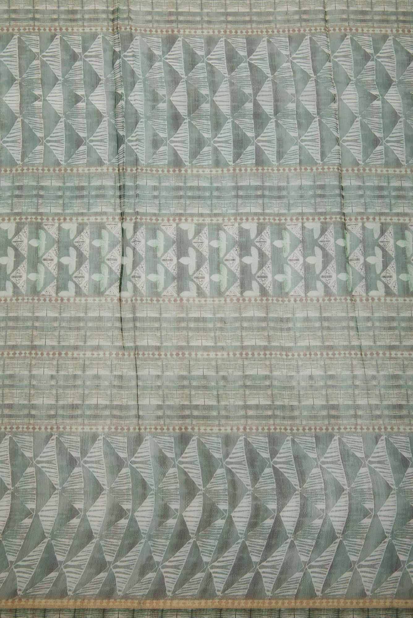 Green Chanderi Silk Dress Material