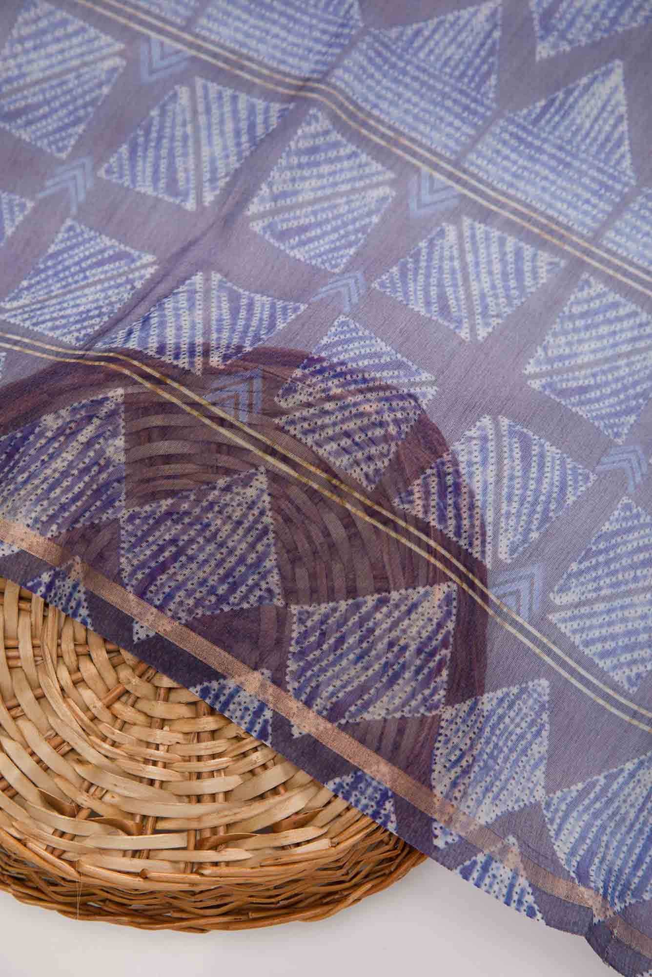 Lavender Chanderi Silk Dress Material