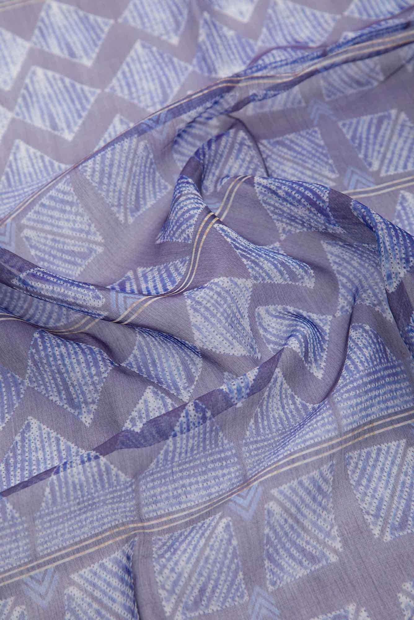 Lavender Chanderi Silk Dress Material