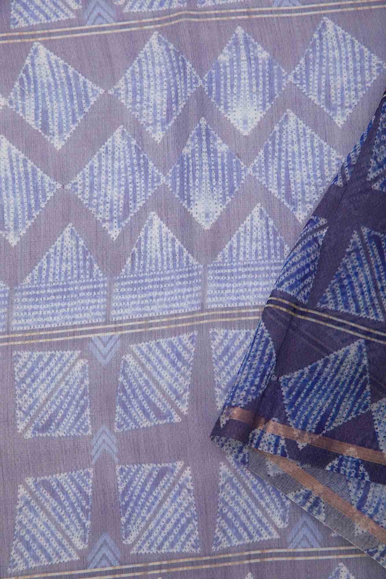 Lavender Chanderi Silk Dress Material