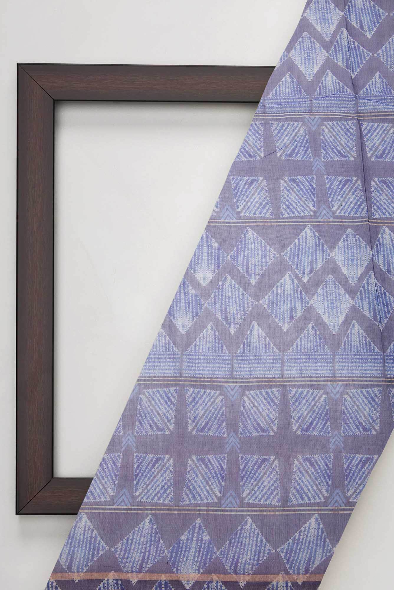 Lavender Chanderi Silk Dress Material