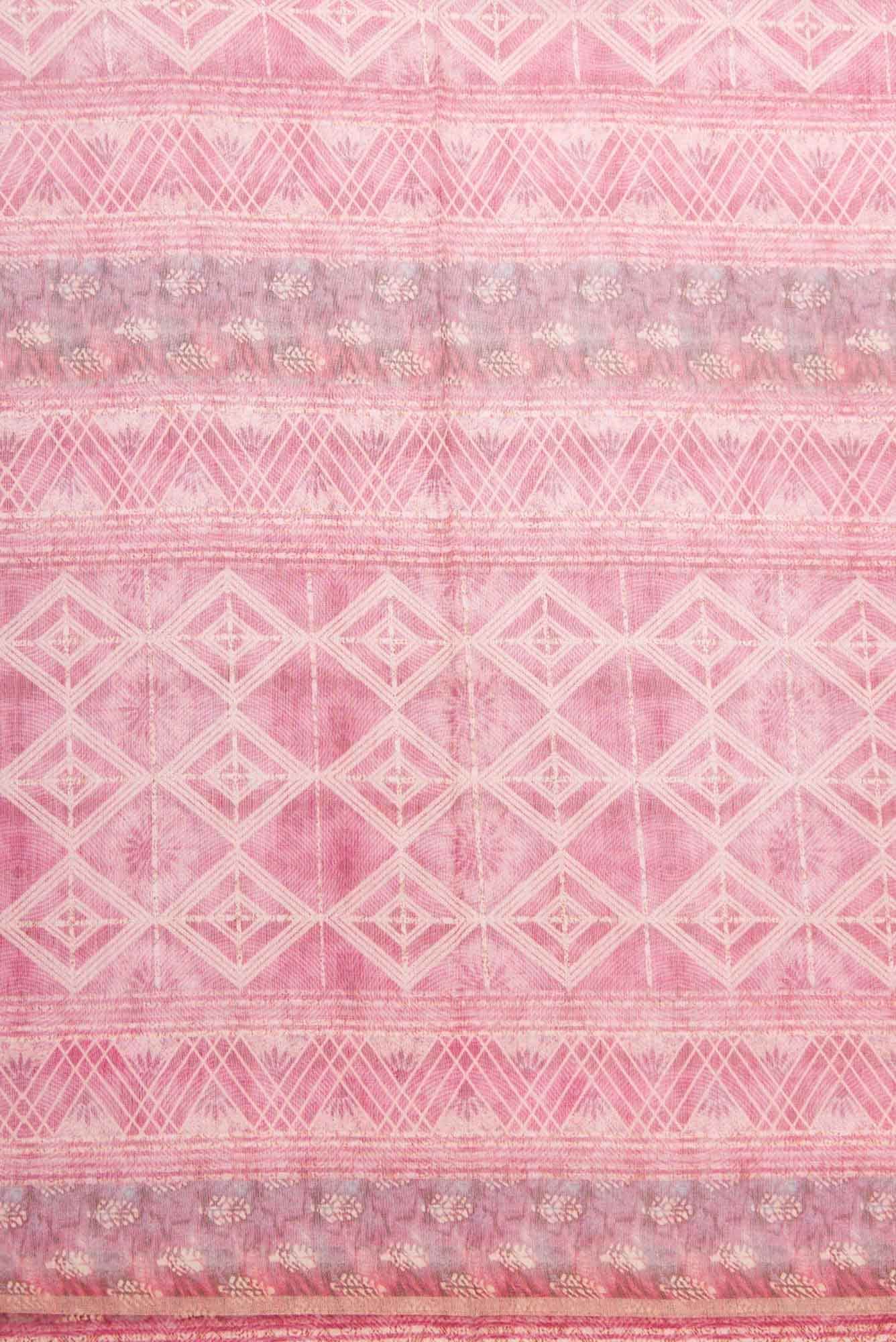 Pink Chanderi Silk Dress Material