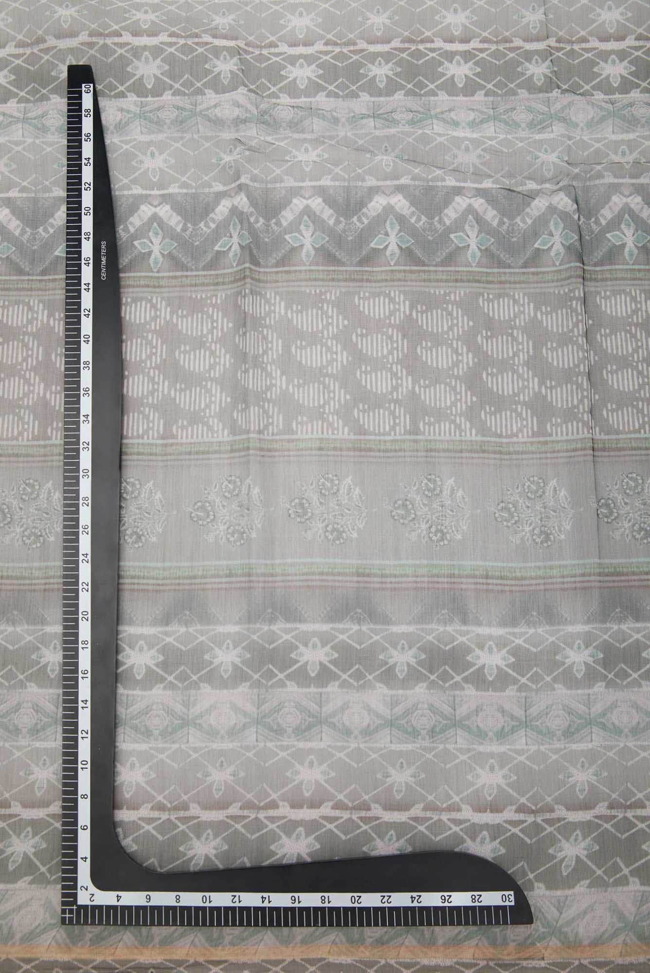 Green Chanderi Silk Dress Material